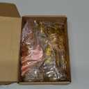 Janinka 24 Pcs Neutral Christmas Paper Honeycomb Ornaments 3D Mini Glitter Edge Honeycombs Lantern Reusable Vintage Christmas Hanging Neutral Ornaments for Modern Home Decor New Year (Bright Color) (6 Styles)