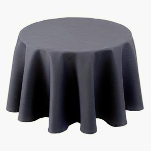 Biscaynebay Textured Fabric Round Tablecloths 70", Dark Grey Water Resistant Washable Table Cloth Circle Folding Table Covers for Dining, Kitchen, Wedding, Parties etc