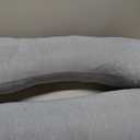 Multi-Functional Pregnant Pillow, Side Pillow, Pure Cotton Removable and Washable, U-Shaped nap Pillow and Cushion (Crystal Velvet - Gray)