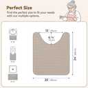 GRANNY SAYS Khaki Bathroom Toilet Rugs U Shaped, Soft Chenille Bathroom Mat, Absorbent Bath Mats 20" x 24", U-Shaped Small Bath Rugs Non Slip Washable, Quick Dry, Thin