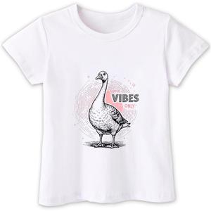 Toddler T-Shirts for Kids Baby Boy Girl Graphic Tees Summer Funny Animal Letter Print Cute Cotton Clothes 2T-8Y (White)