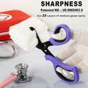 3 x MEUUT 3 Pack Medical Scissors and penlights for Nurses with Four Batteries-One 8" Patented Trauma Scissor Bandage Scissor Two LED Pen lights for Nurse Doctor EMT First Aid