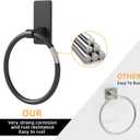 Towel Ring, SUS304 Hand Towel Holder for BathroomAdhesive Towel Holder Bathroom Towel Hanger for Bathroom, Matte Black