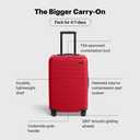 Away Bigger Carry-On Luggage, 23-Inch Lightweight Hardside Spinner Suitcase
Durable & Lightweight, Premium 360° Spinner Wheels, Interior Compression System, TSA-Approved Lock, Cherry Red