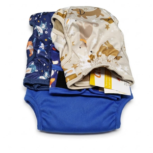 Female Dog Diapers 3Pcs - Premium Reusable Diapers for Doggie in Heat - Highly Absorbent Dog Diapers Female for Pet Incontinence with Adjustable Snaps, S