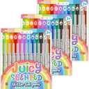 12 PCS x 3 sets Scented Glitter Color Gel Pen Smooth Writing Stationery Kit Cute Smell Good Fruit Flavors Coloring for Girls Kids Art Crafts School Stocking Stuffers (3 SETS Scented Glitter)