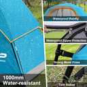 CAMPROS CP Upgraded 8 Person Camping Tents, Waterproof Windproof Family Tent with Larger Mesh Windows & Door, Double Layer, Easy Set Up, All-Season Dome Tent with Top Rainfly & Carry Bag