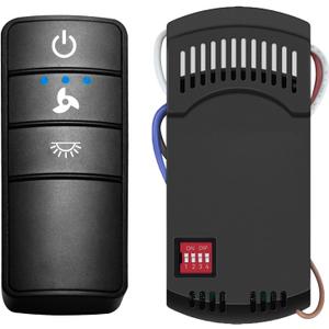 Universal Ceiling Fan Remote Control Kit,Hampton Bay Fan Remote Kit Replacement for Hunter,Harbor Breeze, Home Decorators,3-Speed, Light Dimming,Time Delay, KUJCE10320/TR222A,2AAZPHD3/HD3,98130,TX028C