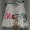 LEMAFER Women 2026 Merry Christmas Round Neck Sequin Letters Sweater Casual Solid Slogan Long Sleeve Pullover Sweatshirt Tops (Small, White2)