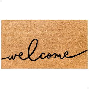 Welcome Mat - Aesthetic Script, Non-Slip, Tufted - 17x30
Premium Natural Coir Doormat
