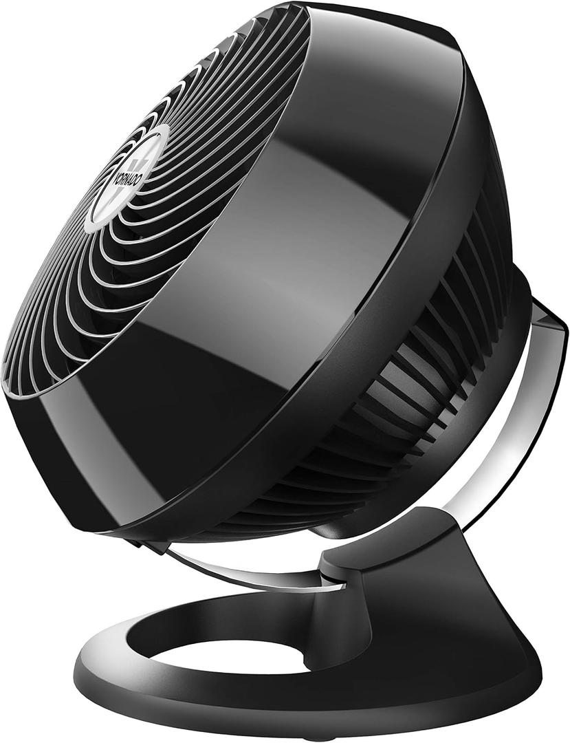Vornado 560 Medium Air Circulator Floor Fan, 4-Speed, Quiet Fan for Bedroom, Office, Dorm Room, with Chrome Glide Bar Adjustable Tilt, Electric Cooling Fan, Black