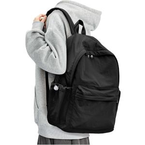 Black Backpack for School, High School Bookbag Back Pack for Teens Girls Boys, Lightweight College Backpack Book Bag for Women Men, Simple Casual Daypack Backpack Mochilas Escolares para Adolescentes