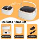 Portable Washing Machine Mini Washer for Apartments - Compact, Foldable Countertop Clothes Washer & Dryer Combo, Small Lavadora Portatil, Handheld Laundry Machine (Khaki, Large)