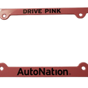 License Plate Frame Drive Pink Auto Nation Pink Metal