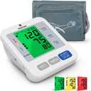 Panacare Blood Pressure Machine, Automatic Upper Arm Blood Pressure Monitor for Home use, 2x99 Readout and BP Cuff, 3.4" 3-Color Backlit Screen, Adjustable Large Cuff (8 to 16 inches), Gray