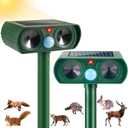 1 Pack Ultrasonic Animal Repeller Outdoor Cat Repellent Solar Deer Repellent Devices Waterproof, Motion Activated Animal Deterrent Devices to Scare Cat Squirrel Rabbit Raccoon Skunk for Yard Garden