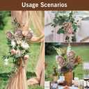 Ttranewsoo Fake Flowers Hydrangea Silk Flowers with Stems,Brown Flowers Fall Hydrangea Artificial Flowers,Winter Flowers Artificial for Decoration Vase Indoor and Outdoor 24"Brown 8PCS Wthout Vase