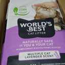WORLD'S BEST CAT LITTER Multiple Cat Lavender Scented 32-Pounds - Natural Ingredients, Quick Clumping, Flushable, 99% Dust Free & Made in USA - Calming Fragrance & Long-Lasting Odor Control
