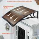 VEVOR Awnings for Door Entrance, 38" x 40" Window Door Awning Canopy Exterior with Drainage & ABS Bracket, Polycarbonate Cover Patio Door Awnings for Sun, UV, Rain, Snow ProtectionBrown