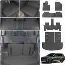 Floor Mats Compatible with 2020-2025 Kia Telluride 7&8 Seats Cargo Mat Cargo Liner All Weather Back Seat Cover Protector 2024 Telluride Accessories (Trunk Mat with Backrest Mats+Floor Mats)