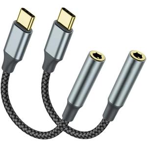 TIPSEAN USB C to 3.5mm Headphone Jack Adapter(4 Pack), USB-C to Aux Audio Dongle Cable for iPhone 17 Pro Max/17 Pro, 16/15 Pro Max, 16/15 Pro, Galaxy S23-S21 Ultra, Pixel, iPad Pro, MacBook (Black)