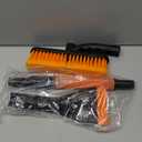 LivTee 32" Extendable Ice Scraper & Snow Brush for Car Windshield, 360 Rotating Snow Removal Tool for Cars, Trucks & SUVs, Automotive Winter Essentials & Car Accessories for Men, Orange