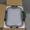 HOMBERKING 10 Pack Borosilicate Glass Meal Prep Containers with Locking Lids, Glass Food Storage Containers Set, Airtight Lunch Bento Boxes, BPA-Free & Leak Proof, 36oz & 14oz, Freezer, Oven Safe (Black)