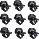 Bike Bells Bulk Aluminum Loud Crisp Bicycle Bell Clear Sound Mountain Bike Accessories Easy Installation for Boys Girls Adults Kids, Black