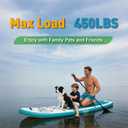 Inflatable Stand Up Paddle Board, 11' Paddle Boards with Stable Fin and Durable SUP, Non-Slip EVA Deck, Ultra-Light Manual Air Pump,Our SUP for Youth & Adults of All Skill Levels