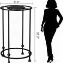 Round Garment Rack for Retail Display-Heavy Duty Metal Clothing Rack, Black