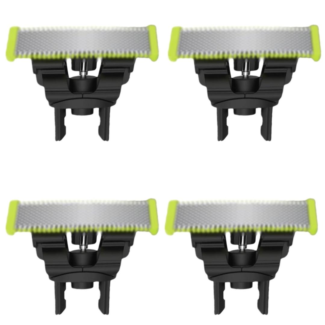 4-Pack Replacement Blades, Compatible with All Philips Norelco OneBlade Handles (QP14xx,QP19xx,QP25xx, QP26xx, QP27xx, QP28xx, QP65xx, QP66xx)(Green)