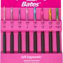 Susan Bates Crochet Hook Set SZ E4-K105, Sizes E4/3.5mm to K10.5/6.5mm