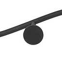 Spectrum Diversified Sweep Wall Hook Rack, 5 Hook Single Rack, Black (Set of 1)
