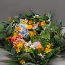 26 Inch Spring Wreath for Front Door Easter Wreath with Hydrangea, Peony & Rose  Wild Flowers Eucalyptus Leaves, Summer Wreath for Home Decor Farmhouse Wall Window Spring Decor Indoor Outdoor Decor