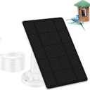 Solar Panel for Bird Feeder Camera, 3W Solar Charger Power Compatible with Your Bird Feeder Camera, Type-C Plug, White