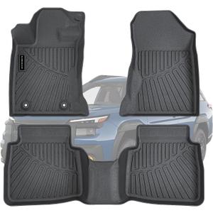 TPE Floor Mats for 2026 Subaru Outback Premium/Limited/Touring/Wilderness/Limited XT/Touring XT All Weather Car Floor Liners Fit 2026 Subaru Outback Accessories Black