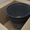 Quarut 4 Pack 15 Inch Large Planter Pot for Plants Outdoor Indoor, Plastic Flower Pots with Drainage Hole & Saucer, Modern Decorative Medium Large Plant Garden Pot, Plant Container for House (Gray)
