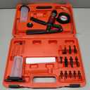 8MILELAKE 21pcs Handheld Vacuum Pump Set Tester Compatible for Automotive with Adapters Brake Bleeder Test Kit