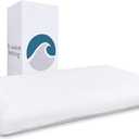 Bluewave Bedding Super Slim Gel Memory Foam Pillow for Stomach and Back Sleepers - Thin, Flat Design for Cervical Neck Alignment and Deeper Sleep (3.25-Inches Height, King Size)
