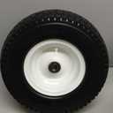 2 Pack, 13x5.00-6 Flat Free Lawn Mower Tire and Wheel, 13x5-6 Riding Lawnmower Tire with 3"-6" Centered Hub and 3/4" & 5/8" Bearings, Tractor Turf Tire Turf-Friendly, 2 Pack