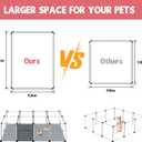 20 Panels Small Animals Playpen, 48" x 24" x 16" Transparent Pet Playpen with Waterproof Mat,Portable Plastic Enclosure Cage for Chicken/Guinea Pigs/Bunny/Ferrets/Hamsters/Hedgehogs Indoors Outdoor