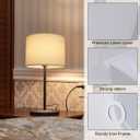 White Lamp Shade, Small Drum Lampshade 8.7" Top x 8.7" Bottom x 8.8" High (Spider), Replacement Lamp Shade Natural Linen Hand Crafted for Table Lamps Floor Lamps Chandelier Lamp, Assembly Required