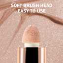 Boobeen Face Liquid Highlighter Makeup Stick, Long-lasting Waterproof Shimmer Bronzer, Silky Smooth Cream Highlighter, Three-dimensional Shimmer