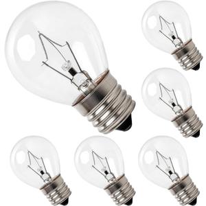 S11 Incandescent Light Bulbs  40W 120V with E17 Intermediate Base, Clear Glass Finish  Ideal for Microwaves, Appliances, Night Lights, Lava Lamps, Specialty Lighting Applications (6 Pack)