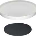 Ceramic Plant Saucer Pot Tray 10 Inch, Planter Saucers 4 5 6 7 8 9 10 11 12 13 Inch for Indoors Outdoor, Durable Sturdy Flower Drainage drip Water Tray for Glazed Pots Base (10.7 Inch-White)