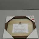 Muzilife 8x8 Shadow Box Picture Frame with Linen Board - Deep Wood & Tempered Glass Display Case Ready to Hang Memorabilia, Pins, Awards, Medals, Wedding, Tickets, and Photos, Carbonized Small (Brown)