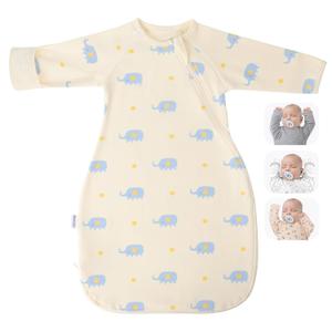 Premium Soft Cotton Transitional Baby Swaddling Sack with Arms Up & Sleeves 6-12 Months, Mitten Cuffs, 2-Way Zipper, Sleeping Sacks for Newborns - Calms Startle Reflex, Boys & Girls Sleep Bag