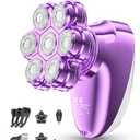 5-in-1 Electric Razors for Women, 7D Magnetic Heads Full Body Shaver, Waterproof Wet Dry Hair Remover with LED Display, Rechargeable Bikini Trimmer for Underarms, Face, Legs, Lips, Arms