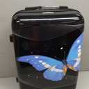 InUSA Prints PC/ABS Plastic Carry-On Luggage, Black Butterfly (IUAPC00S-BBU)