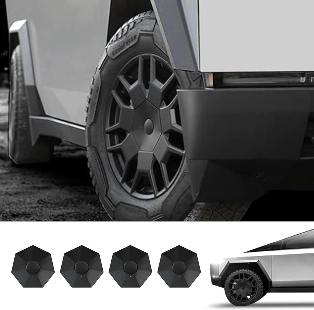 4Pcs Wheel Center Caps for Tesla Cybertruck ABS Full Coverage Hubcaps Removable All-Terrain Wheel Cover Caps for Cybertruck 2023 2024 2025